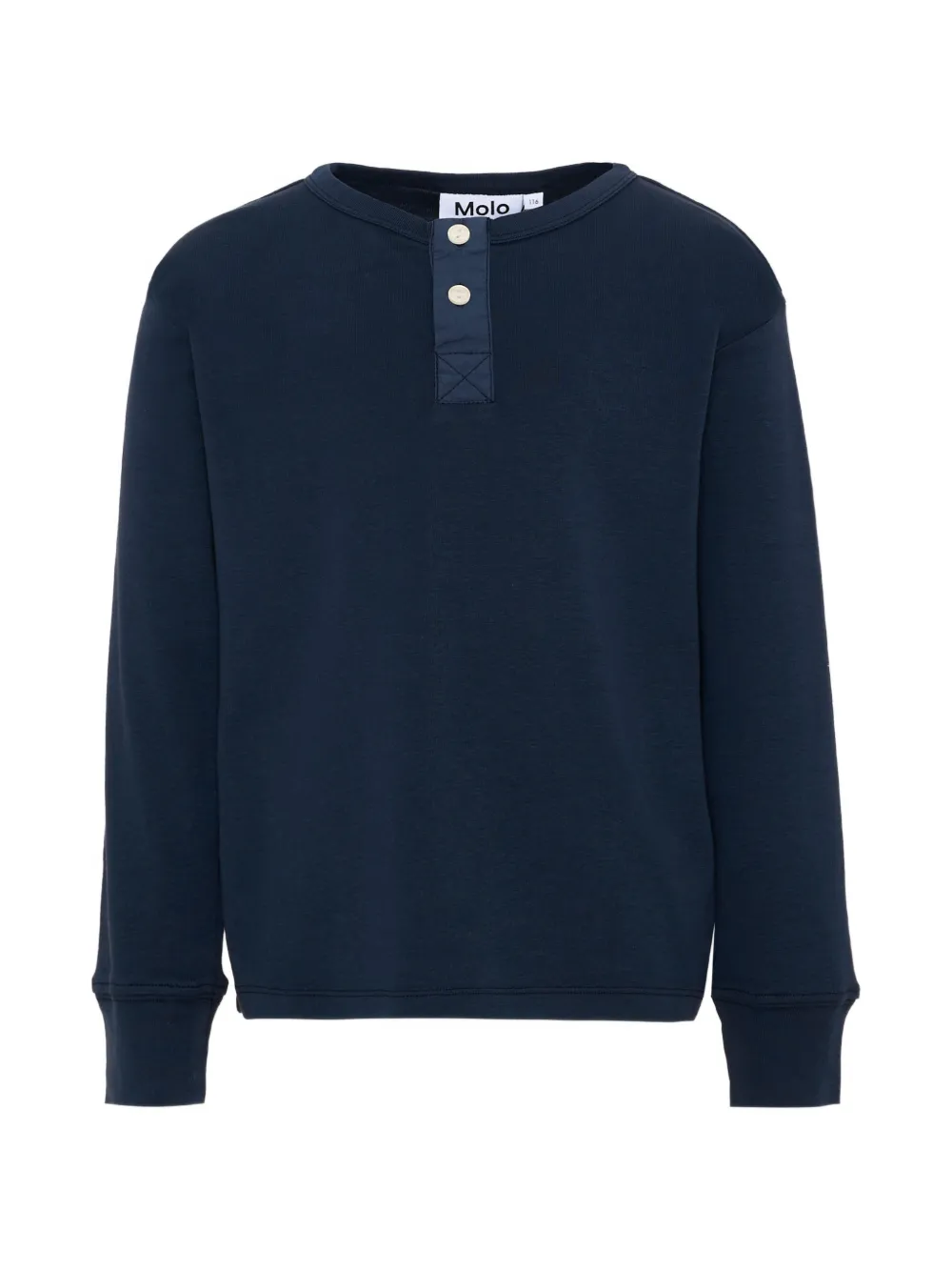 Molo Riff long-sleeve Henley T-shirt - Blu