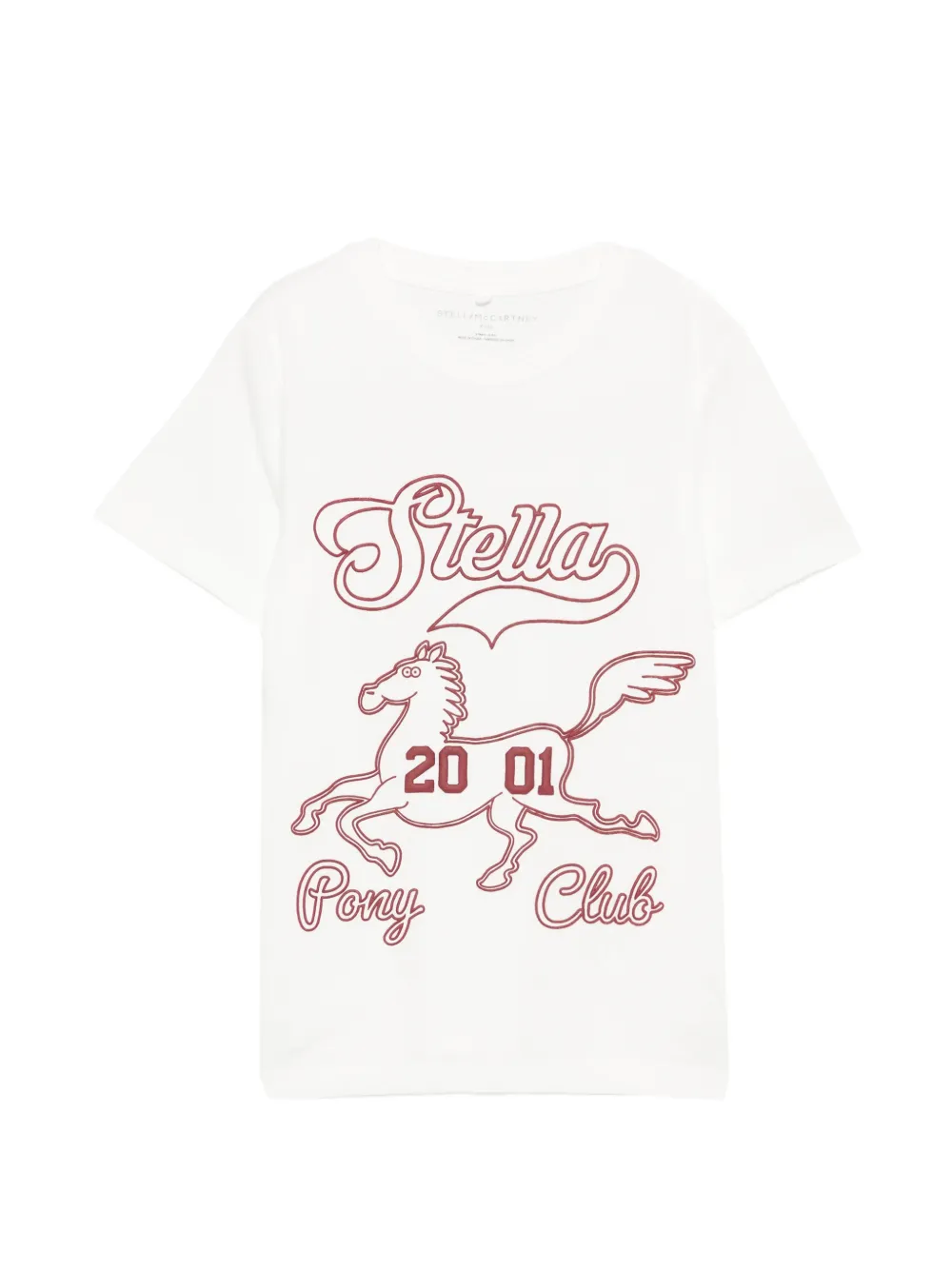 Stella McCartney Kids pony-print T-shirt - Bianco