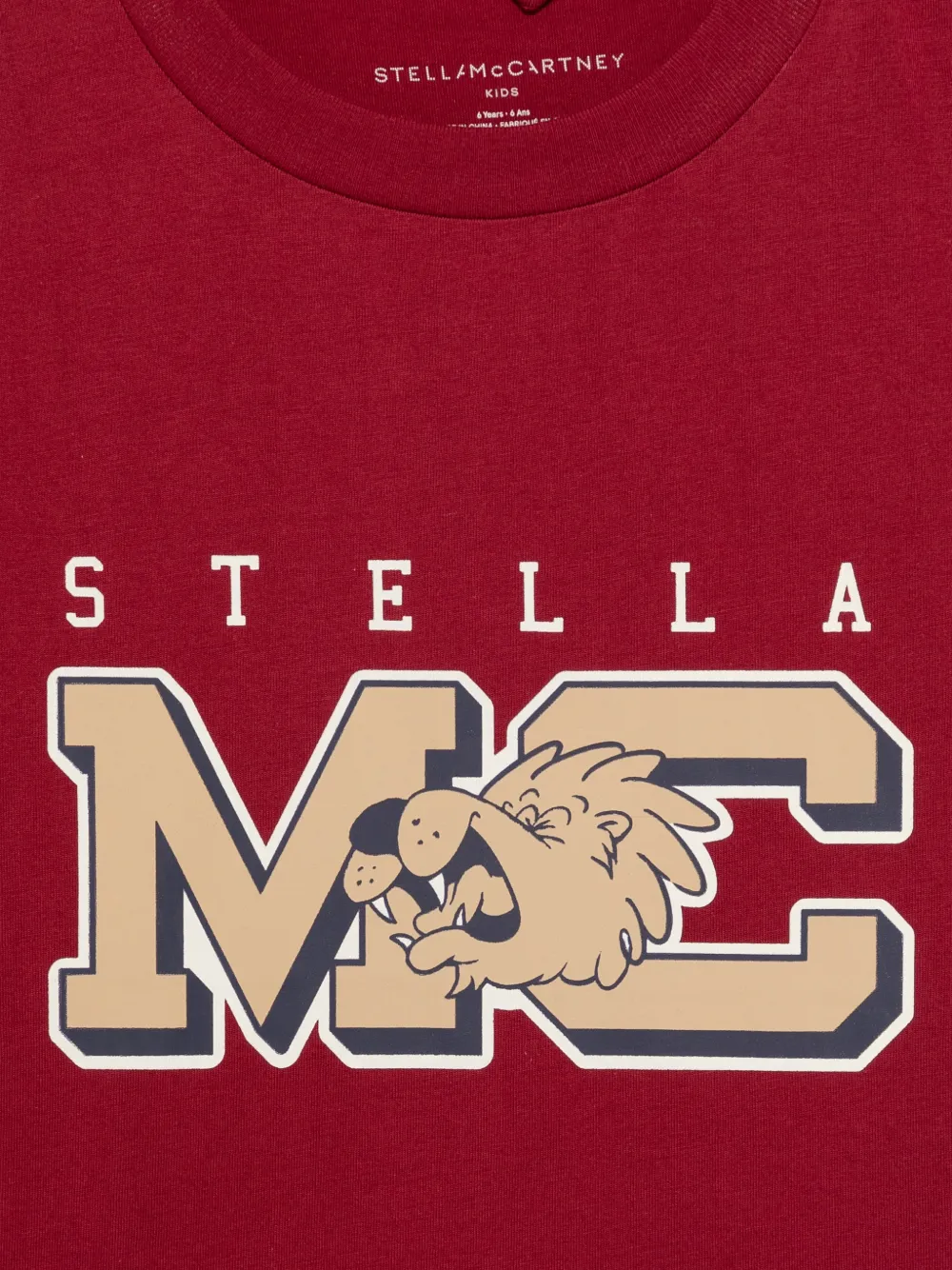 Stella McCartney Kids T-shirt met logoprint Rood
