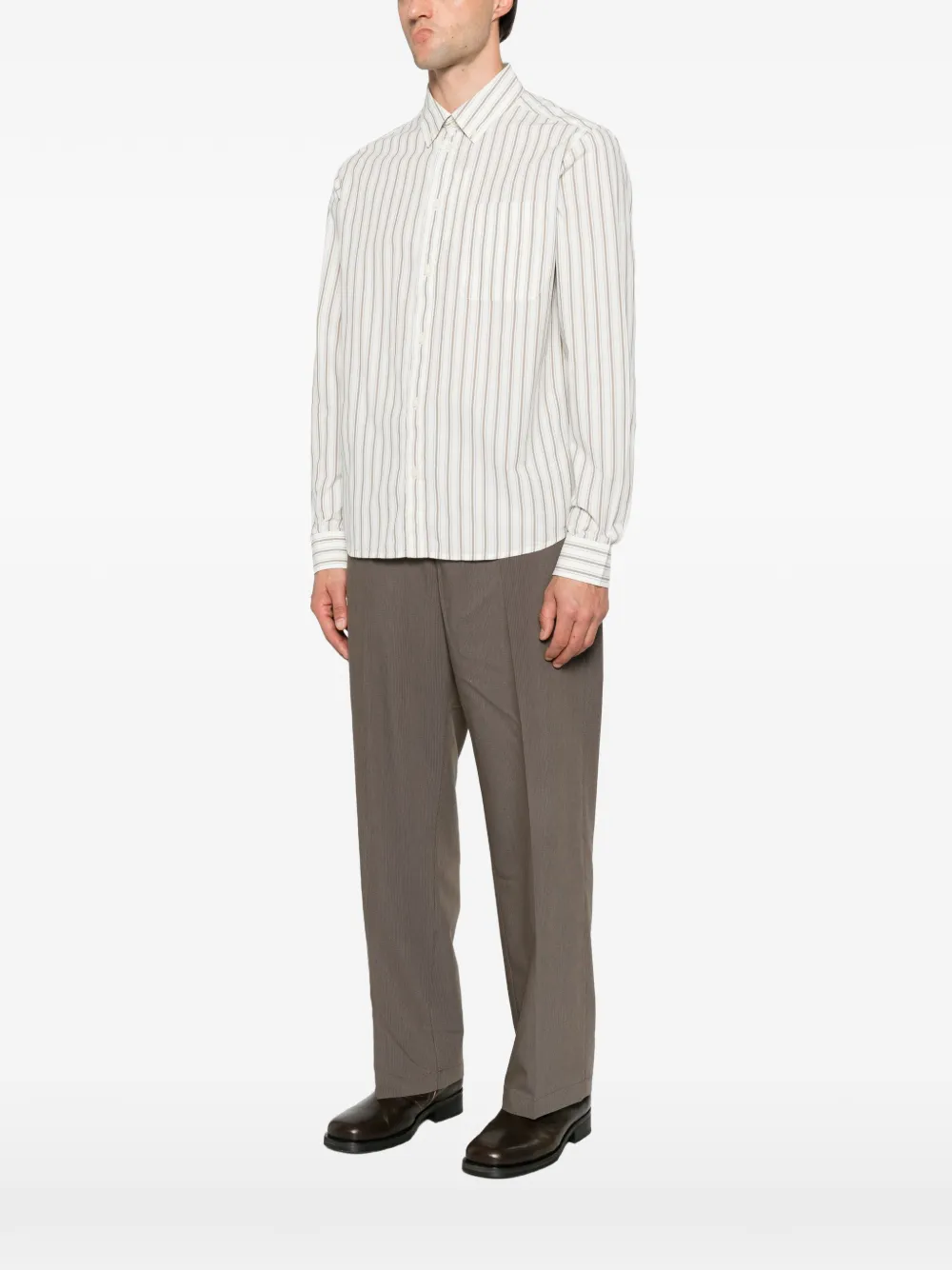 Les Deux Gestreept button-down overhemd Wit