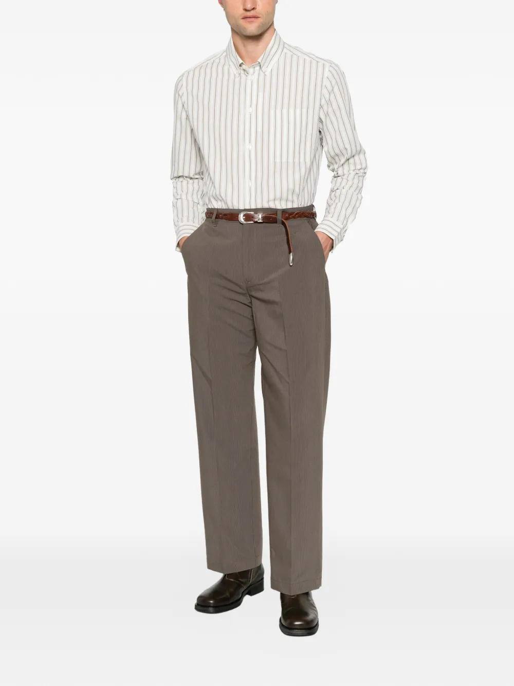 Les Deux Gestreept button-down overhemd Wit