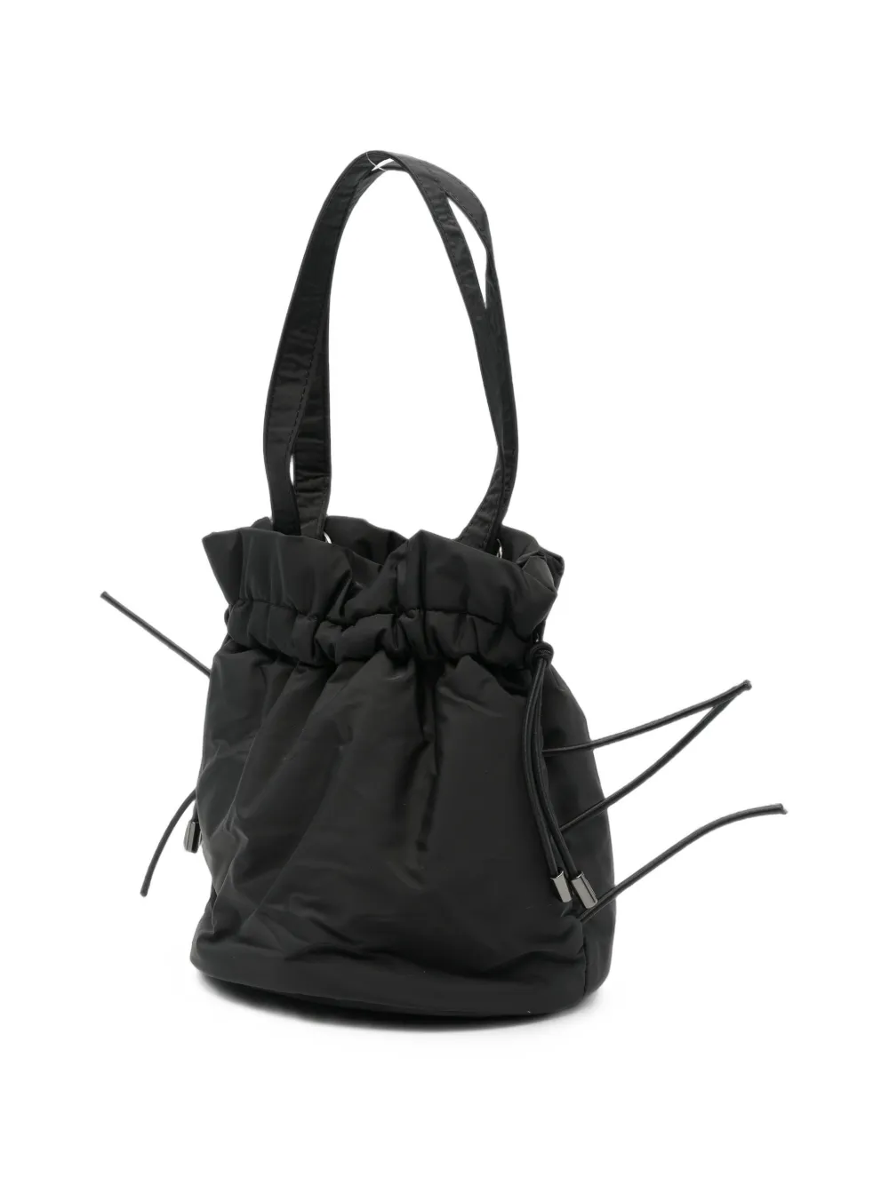 Stella McCartney Kids monster-embroidered bucket bag Zwart