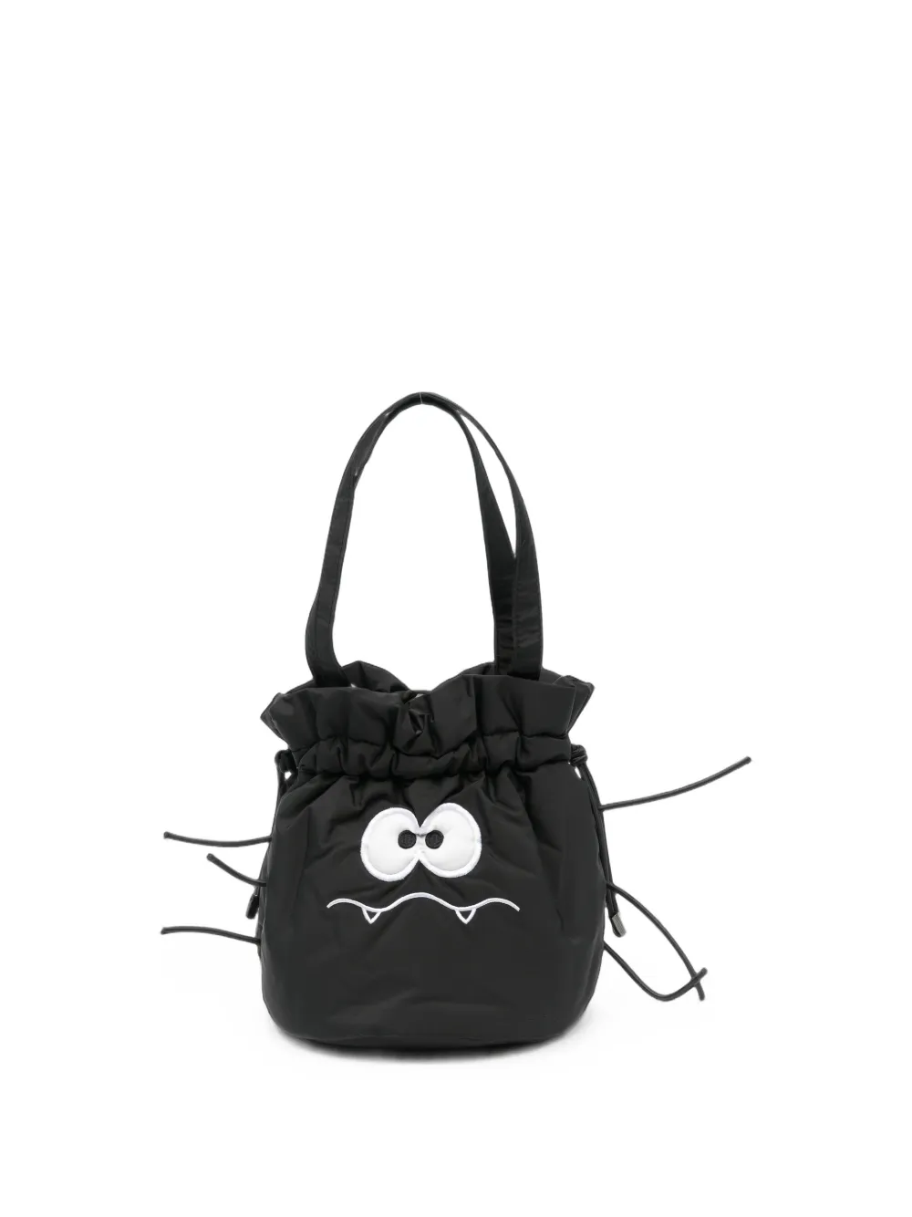 Stella McCartney Kids monster-embroidered bucket bag - Nero