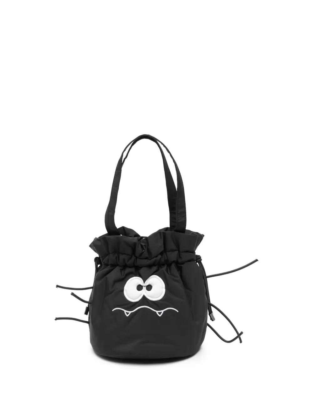 Stella McCartney Kids monster-embroidered bucket bag - Nero
