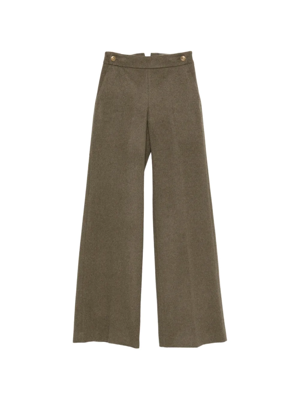 Ermanno Scervino buckle-detail wide-leg trousers - Verde