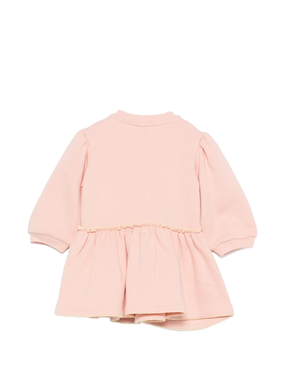 Stella McCartney Kids horse-embroidered ruffled dress Roze