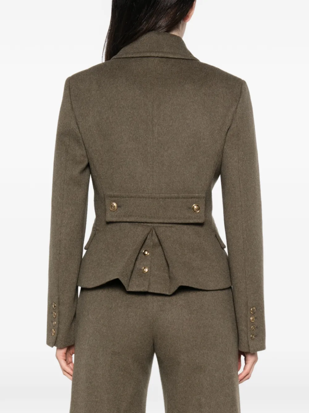 Ermanno Scervino double-breasted peplum jacket Grijs
