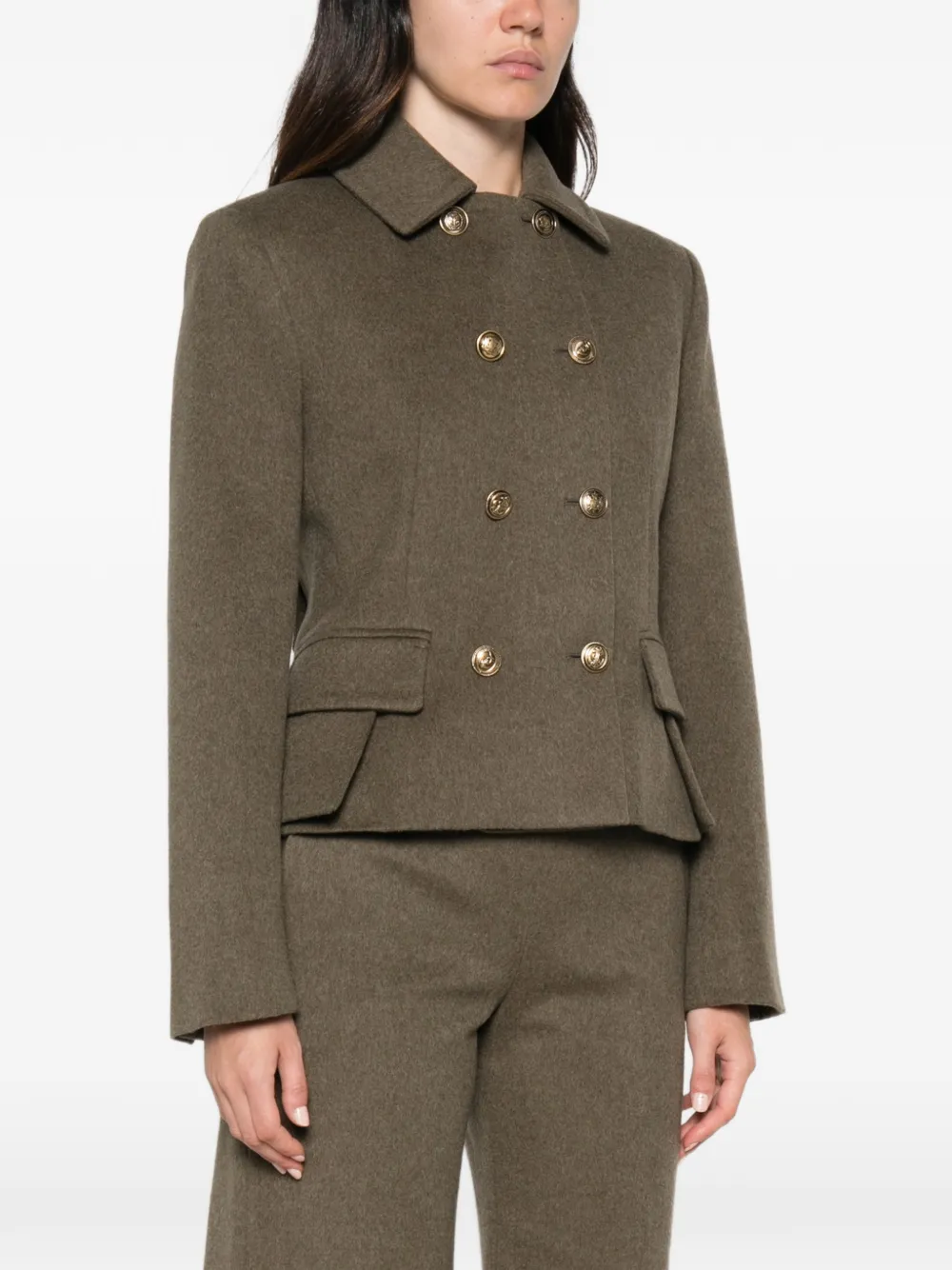 Ermanno Scervino double-breasted peplum jacket Grijs