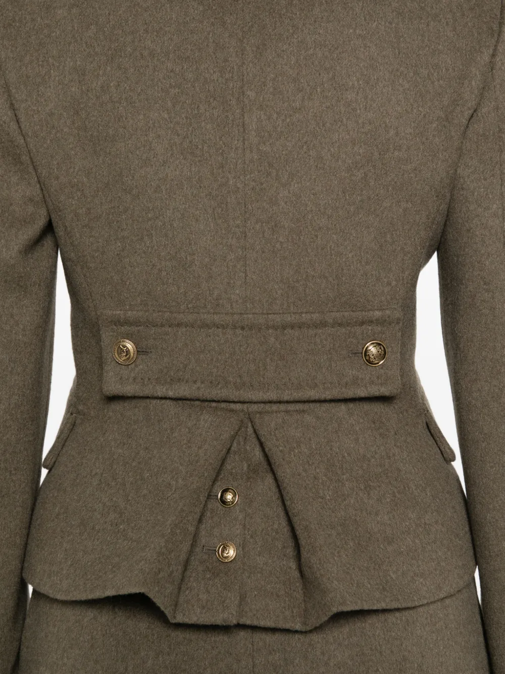 Ermanno Scervino double-breasted peplum jacket Grijs