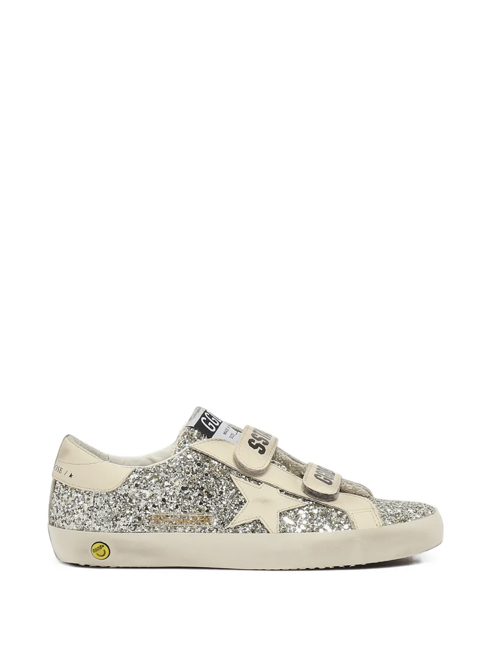 Golden Goose Kids Old School glitter-embellished sneakers - Argento