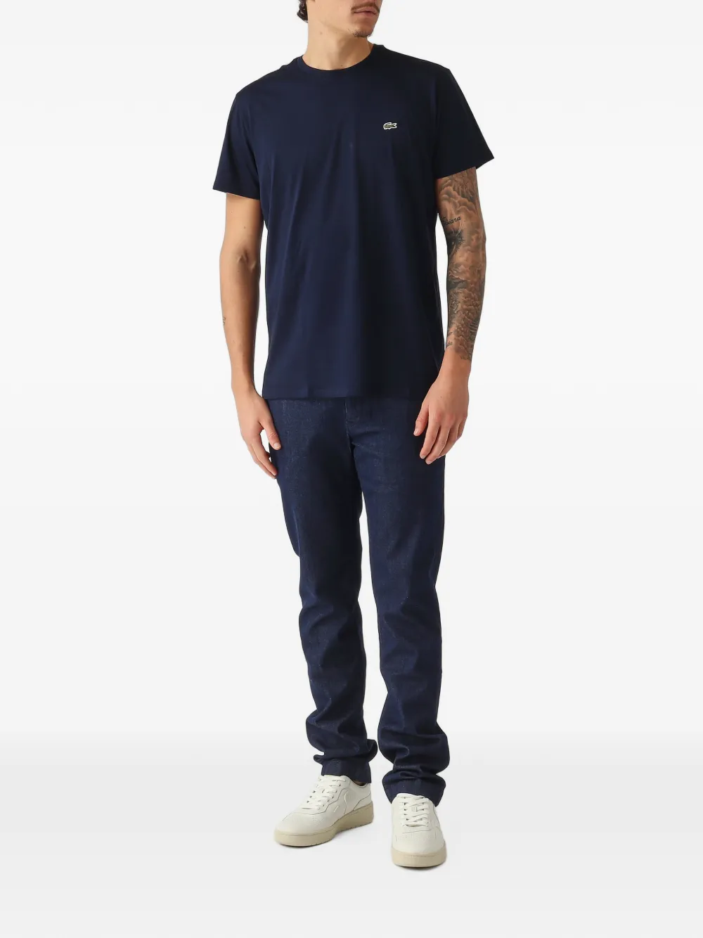 Lacoste T-shirt met logopatch Blauw