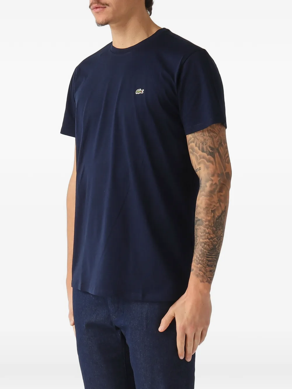 Lacoste T-shirt met logopatch Blauw