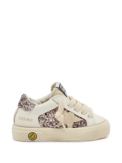 Golden Goose Kids May glitter-embellished sneakers