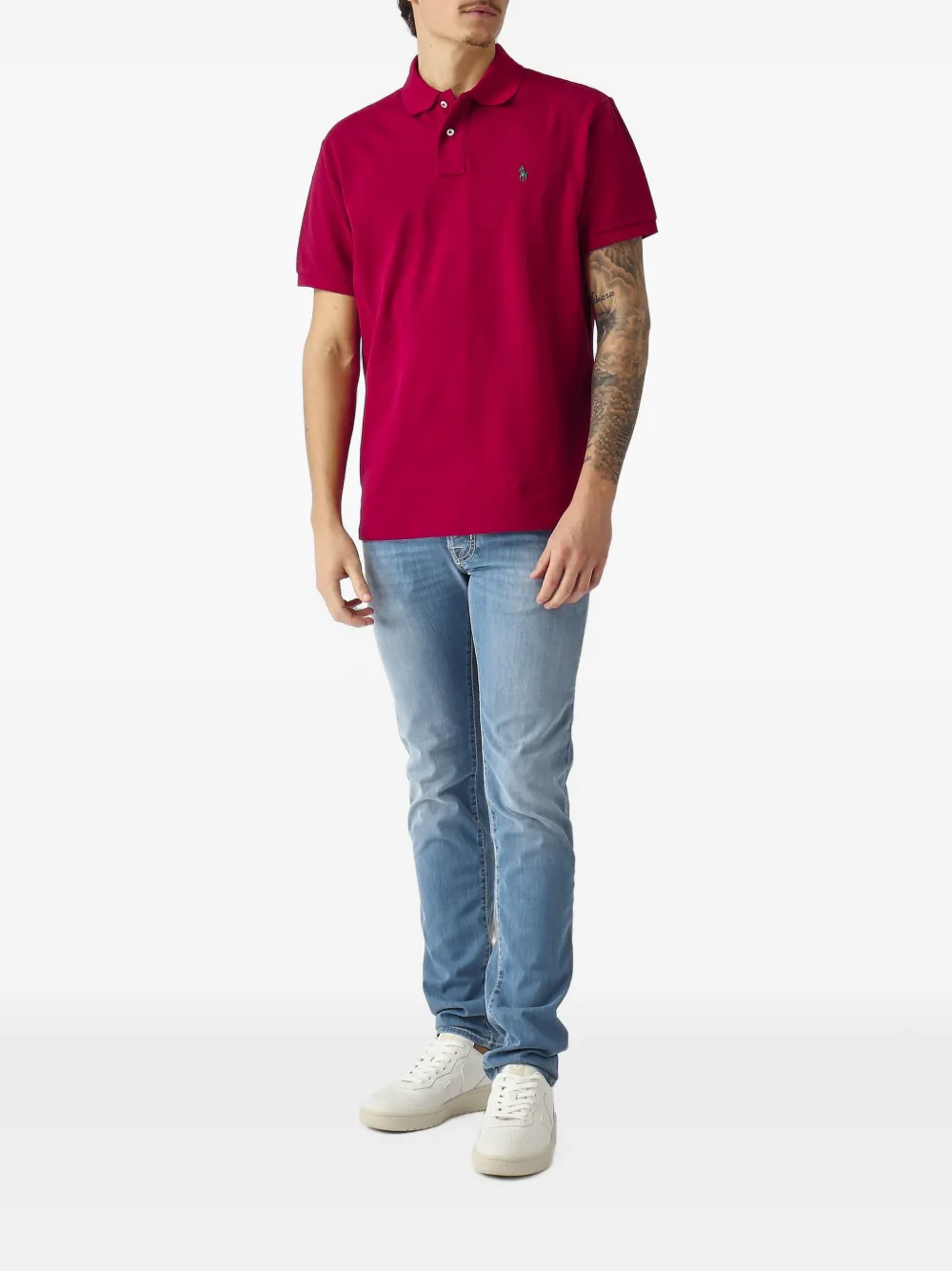 Polo Ralph Lauren Poloshirt met geborduurd logo Rood