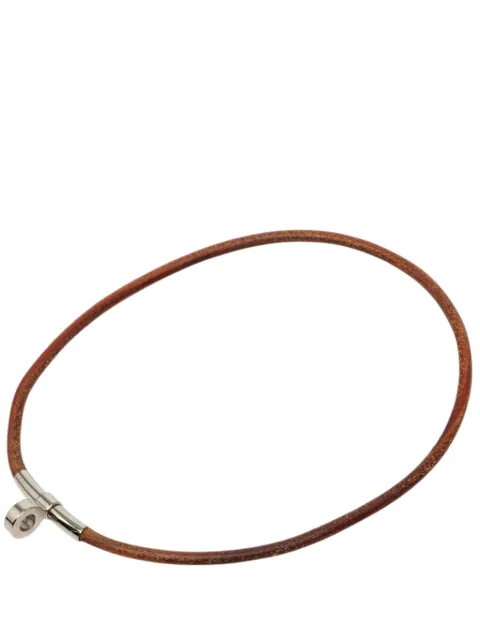Hermès Pre-Owned 1990-2000 Leather Kite Choker Necklace costume necklace