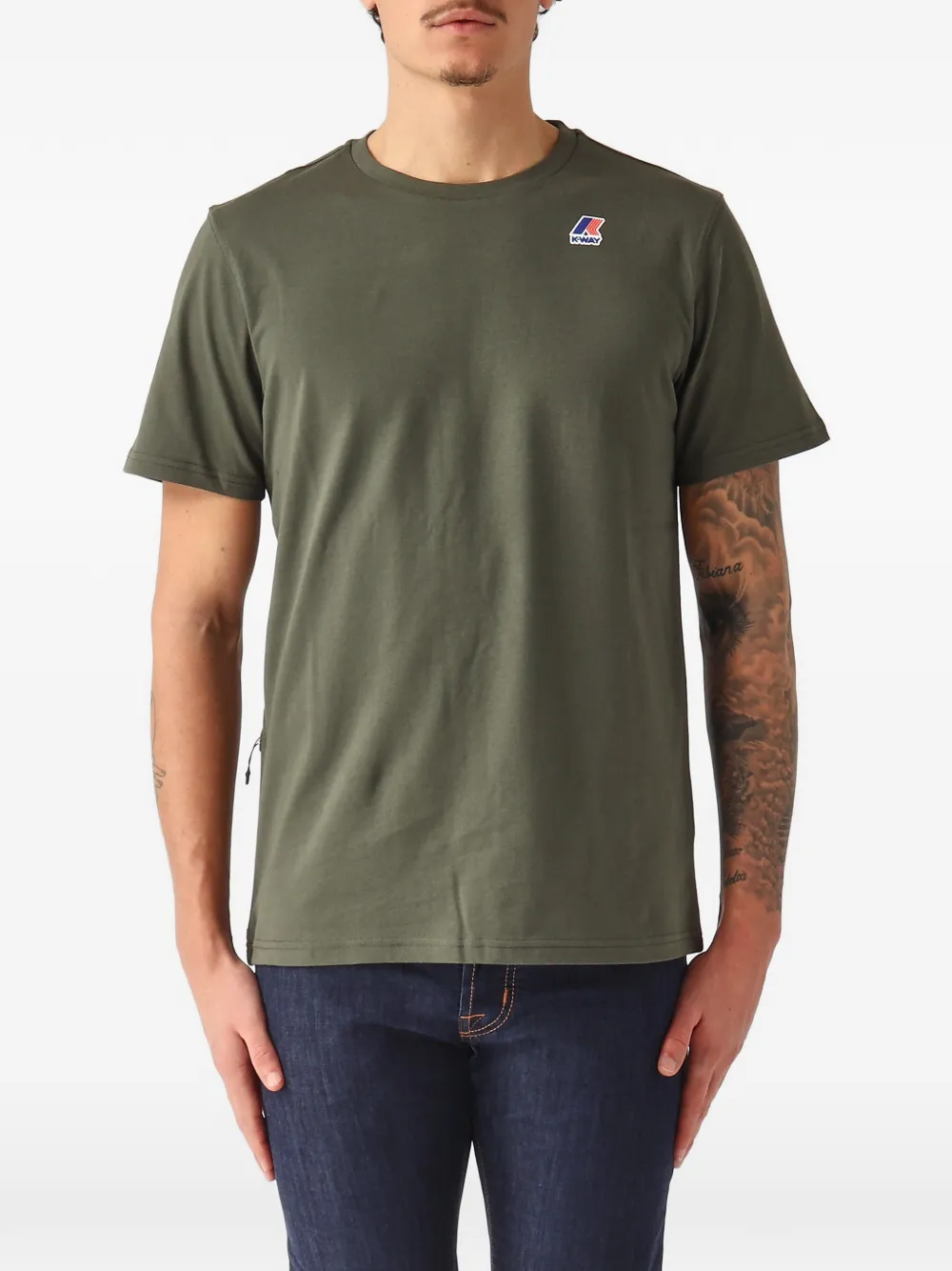 K-Way t-shirt Leonide à patch logo - Vert K-Way t-shirt Leonide à patch logo - Vert