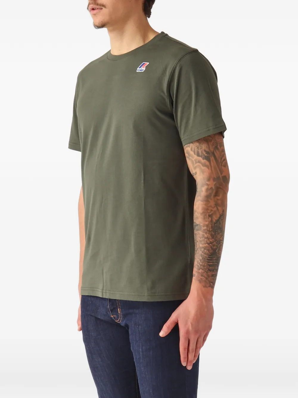 K-Way Leonide T-shirt met logo-patch Groen