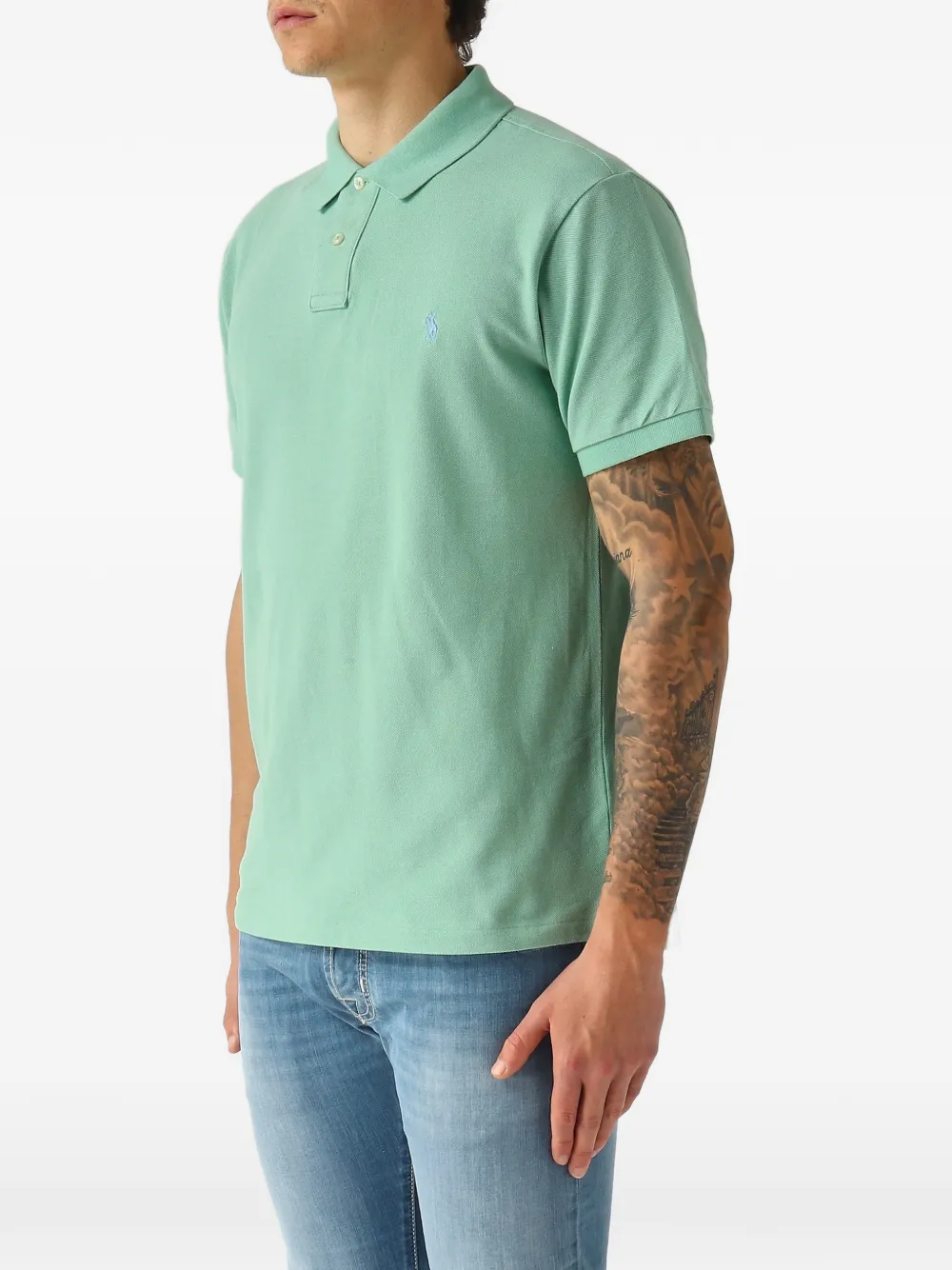 Polo Ralph Lauren Piqué poloshirt met geborduurd logo Groen