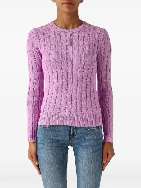 Polo Ralph Lauren pull Julianna en maille torsadée à logo brodé