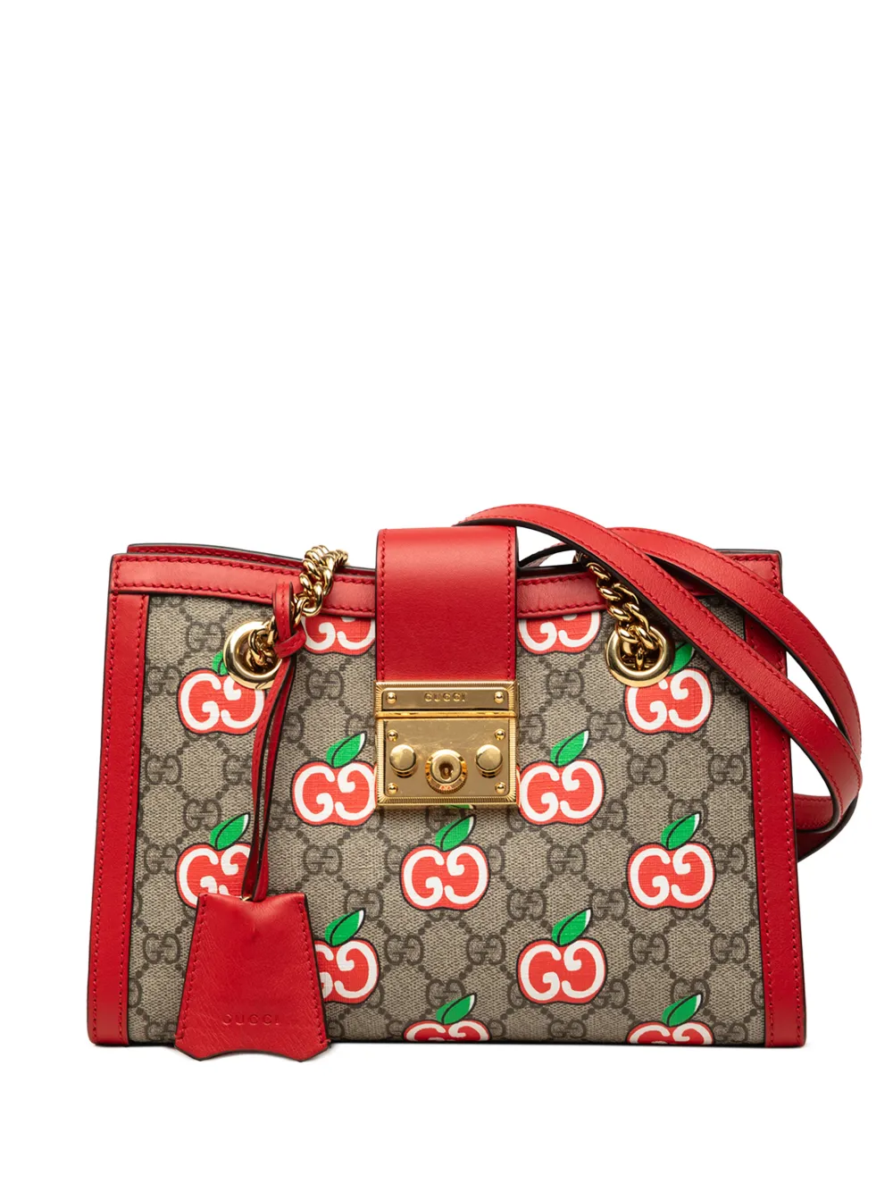Gucci Pre-Owned 2000-2015 Small GG Supreme Apple Padlock tote bag - Toni neutri