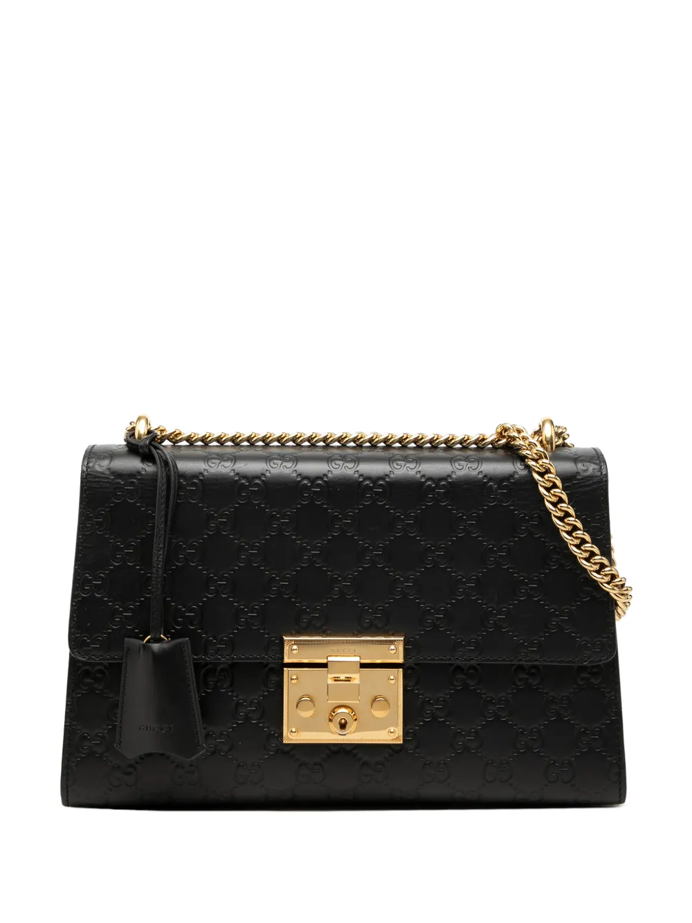 Gucci Pre-Owned 2000-2015 Medium Guccissima Padlock shoulder bag - Nero