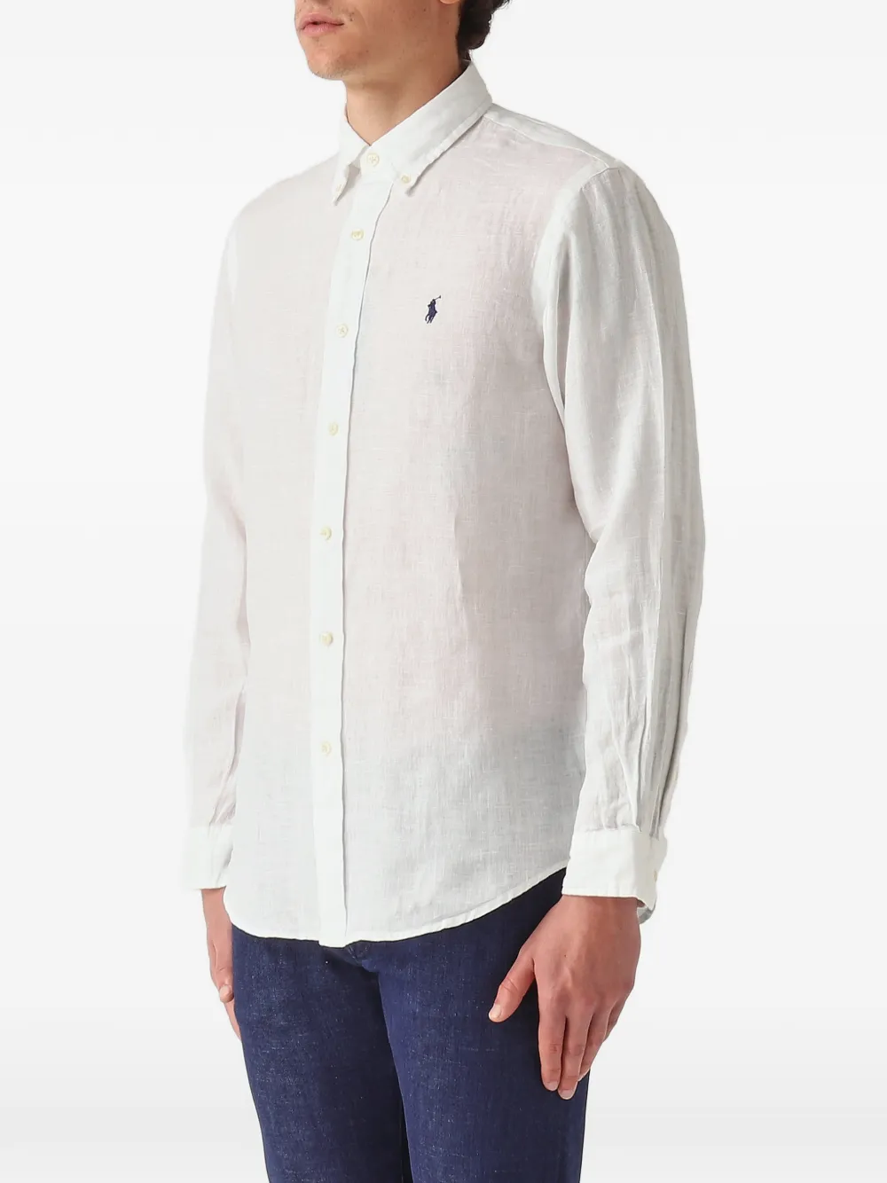 Polo Ralph Lauren Overhemd met geborduurd logo Wit