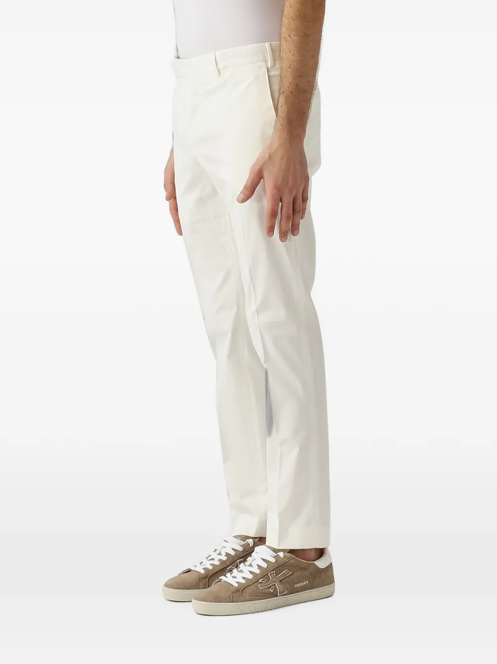 PT Torino Geplooide pantalon Wit