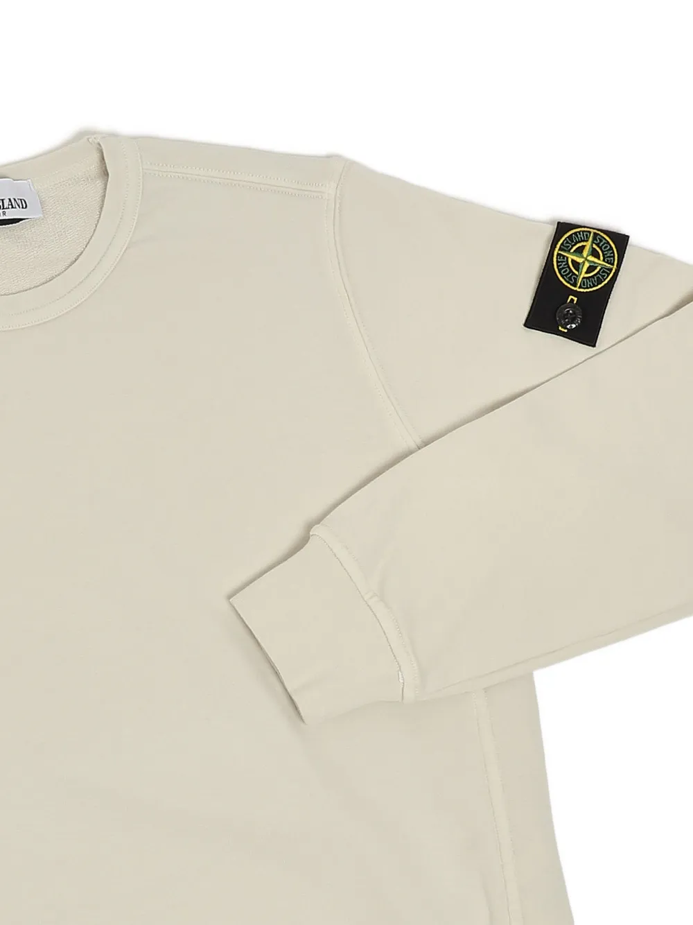 Stone Island Junior Sweater met logopatch Beige