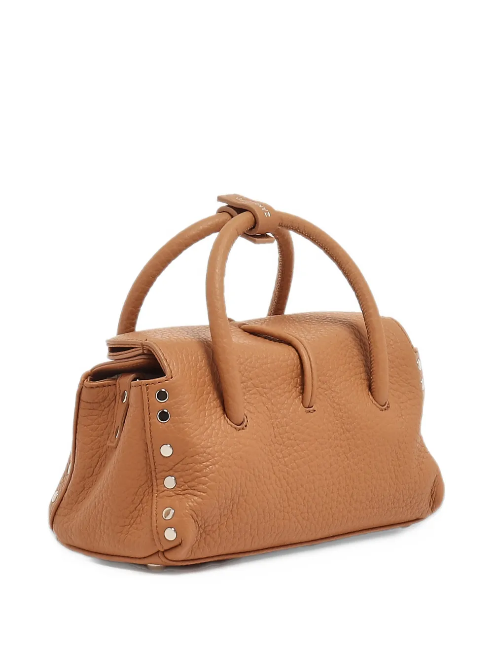 Zanellato Baby Postina leren shopper met studs Bruin