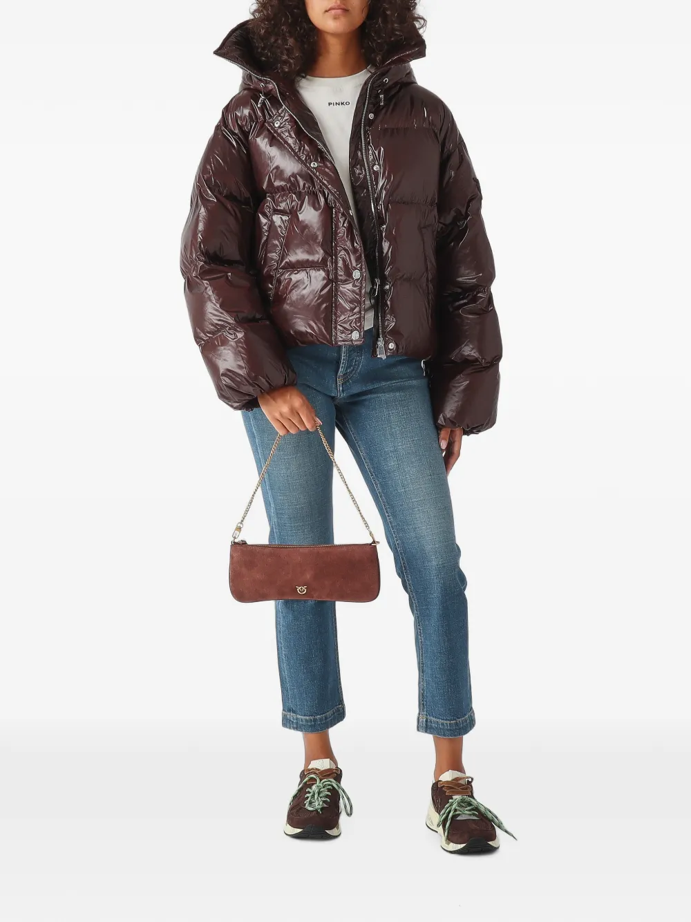 PINKO quilted hooded jacket Bruin