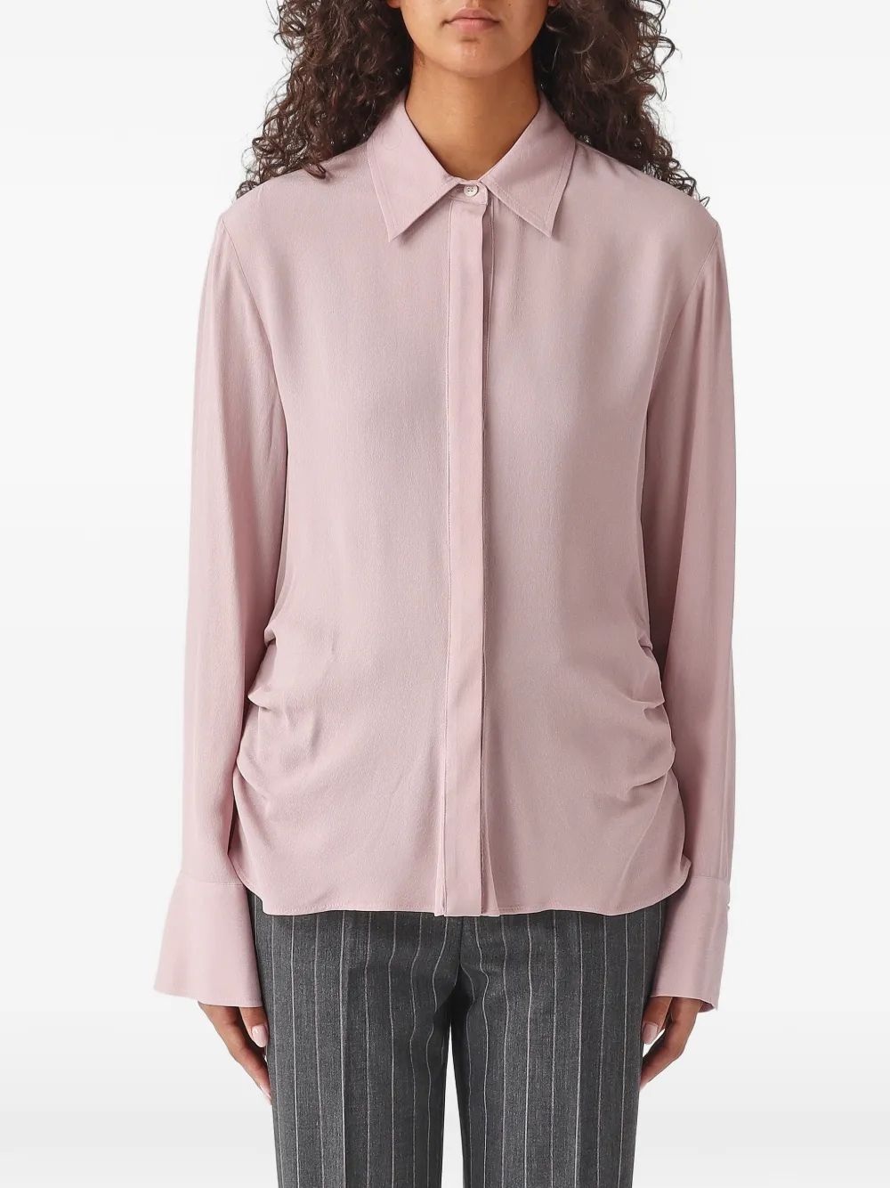 PINKO ruched long-sleeves shirt