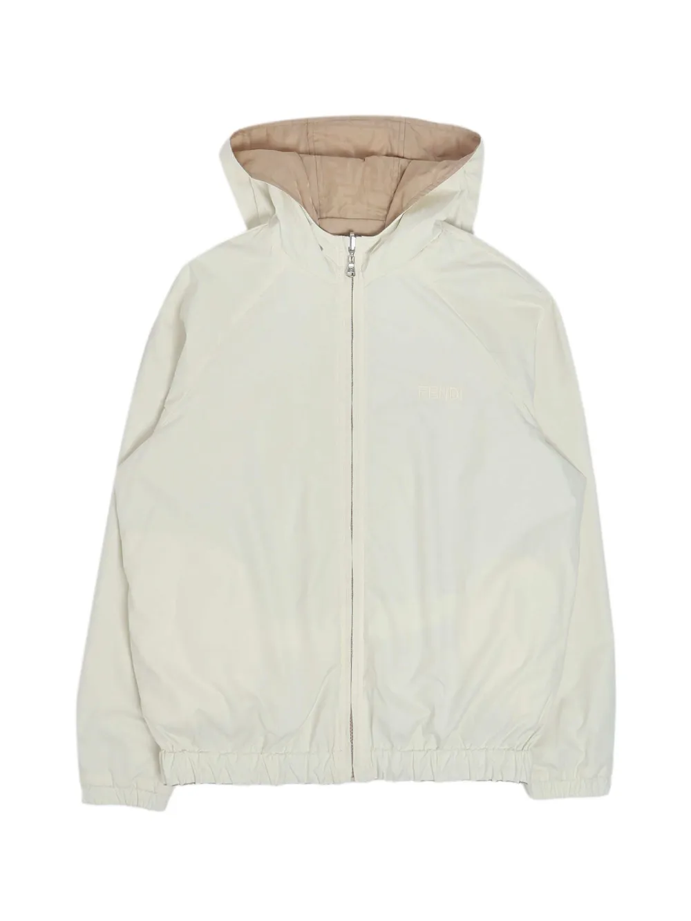 Fendi Kids Omkeerbaar jack met FF-monogram Beige
