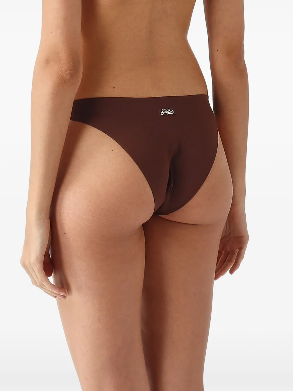 MC2 Saint Barth Reanna bikinislip met logo-plakkaat Bruin