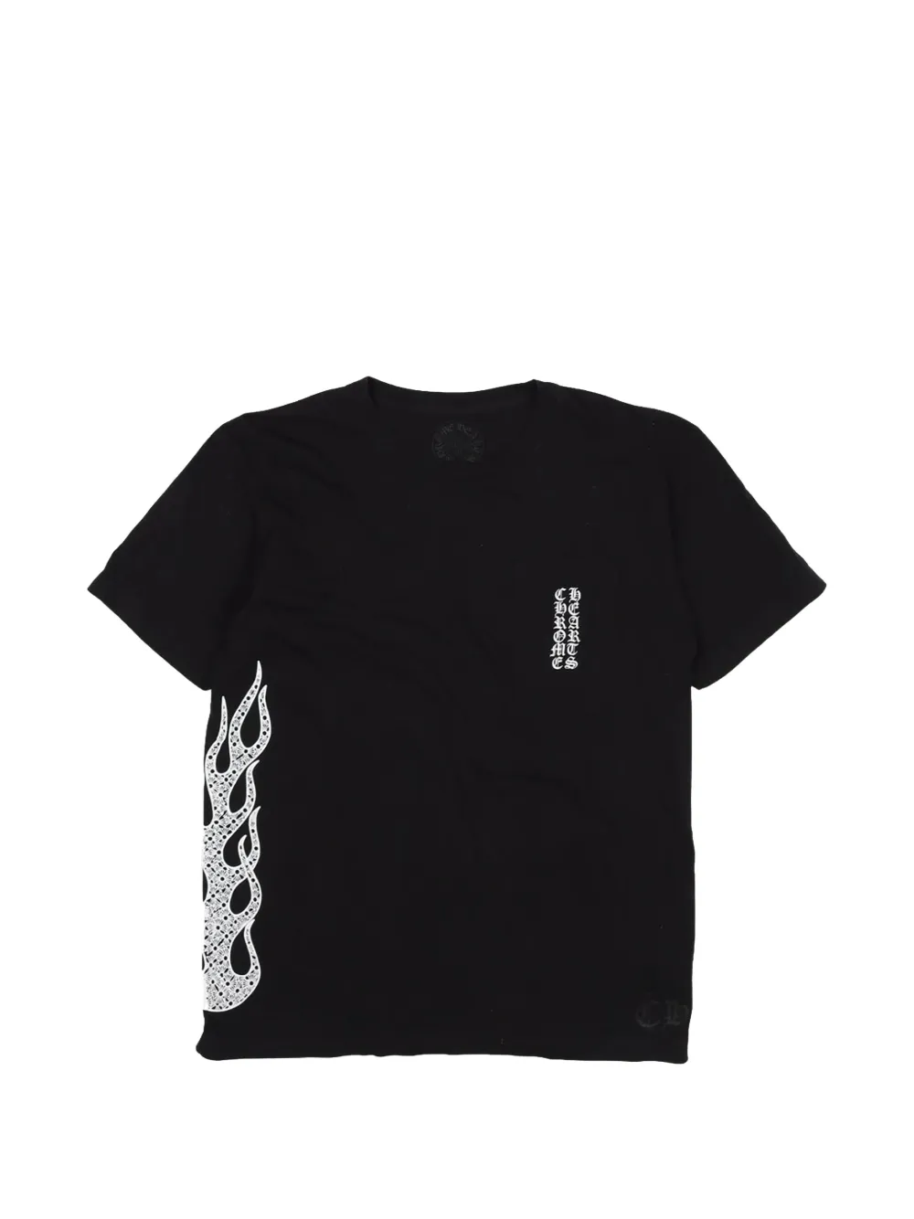 Chrome Hearts t-shirt à poche et imprimé flamme - Noir Chrome Hearts t-shirt à poche et imprimé flamme - Noir