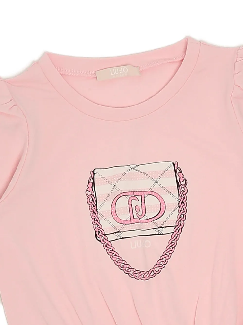 Liu Jo Kids Jurk met pofmouwen en print Roze