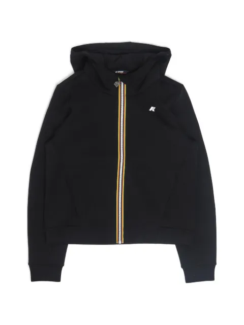 K Way Kids logo-patch zip-up hoodie