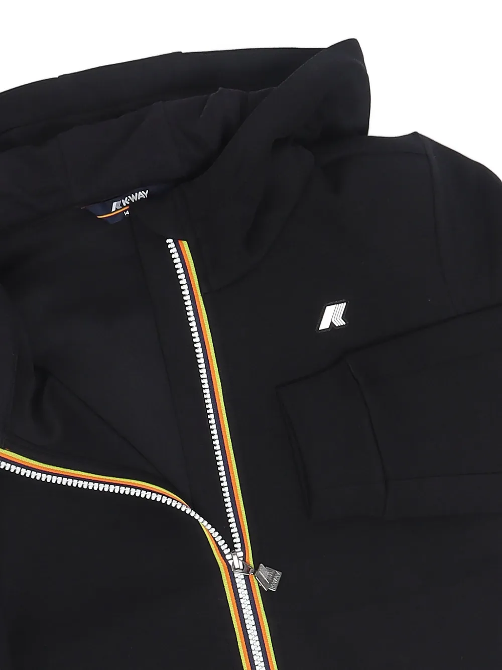 K Way Kids Hoodie met rits Zwart