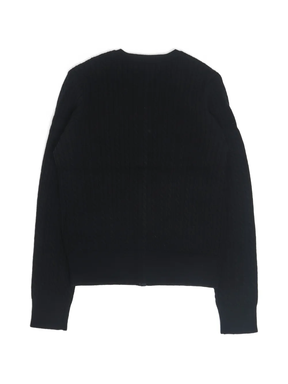 POLO RALPH LAUREN KIDS mini-cable cotton cardigan Zwart