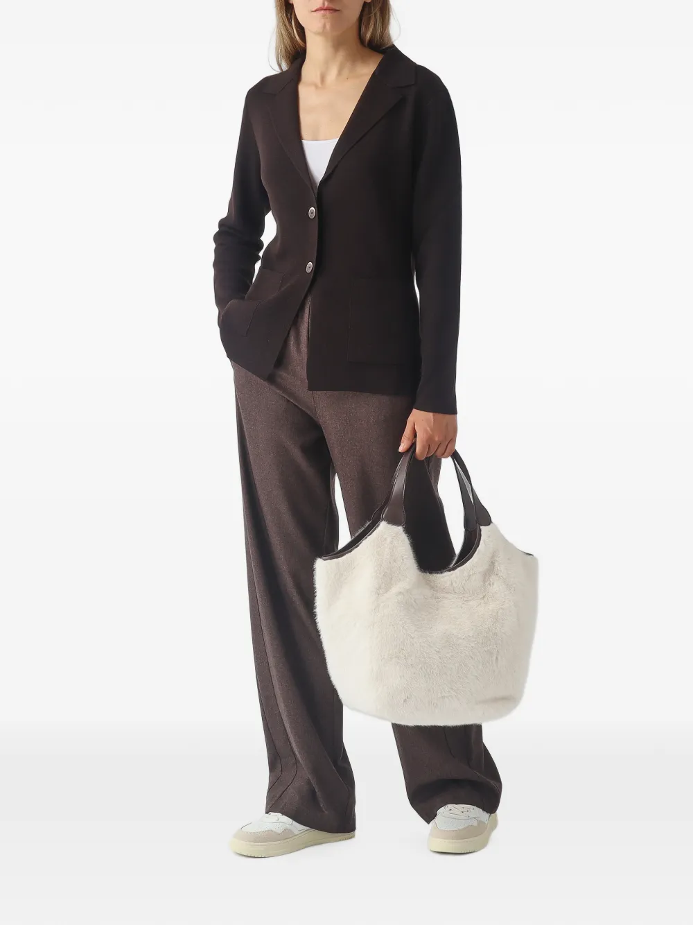 Gran Sasso leather-trim tote bag · OS