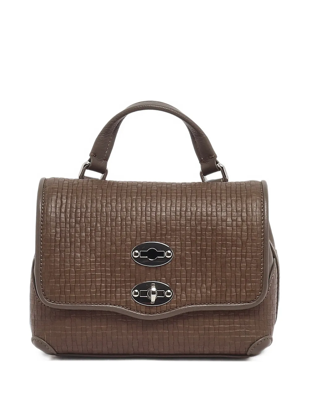 Zanellato Postina woven-effect shoulder bag - Marrone