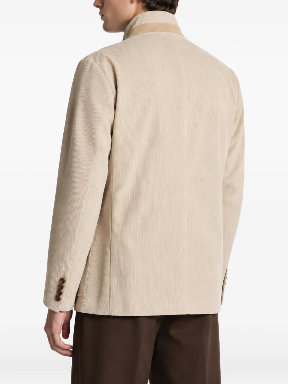 Fay Ribfluwelen jack met karabijnhaak Beige