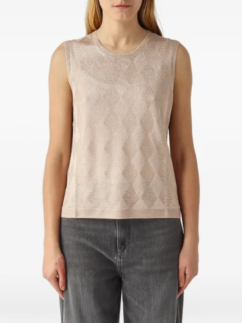 Gran Sasso argyle-patterned metallic top