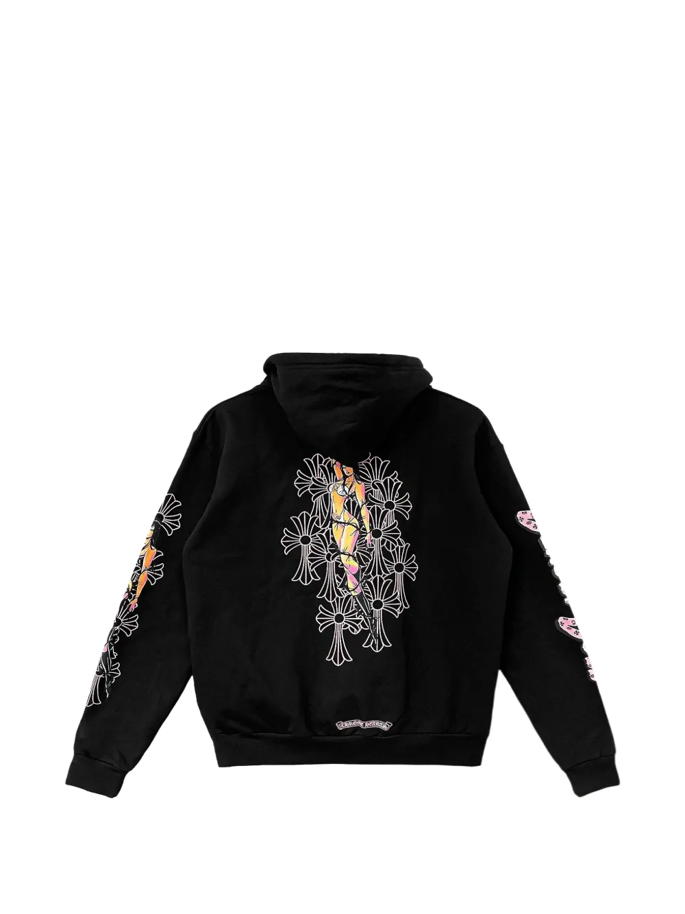 Chrome Hearts Deadly Doll Cross-print hoodie Zwart