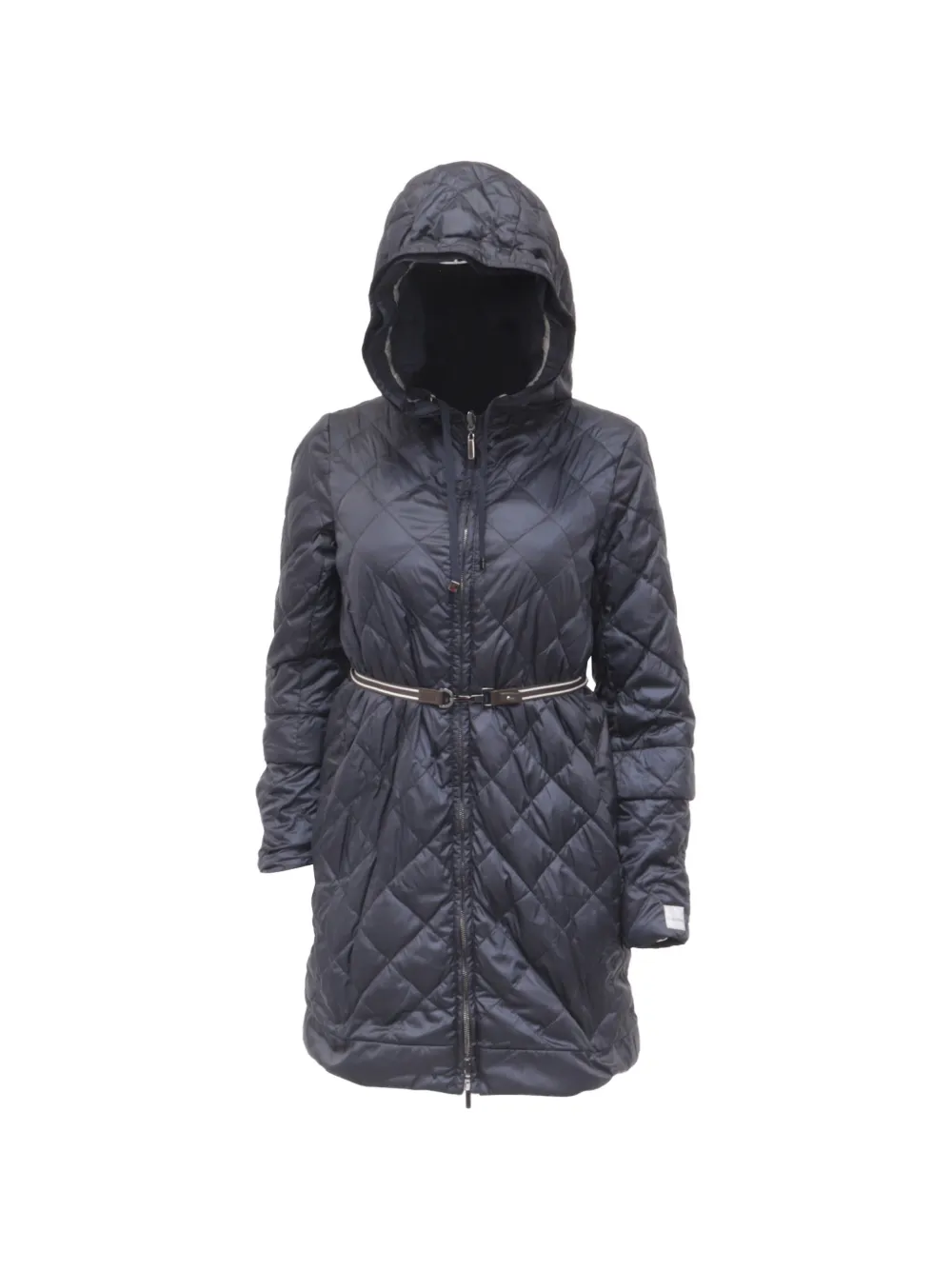 Max Mara quilted hooded jacket - Blu