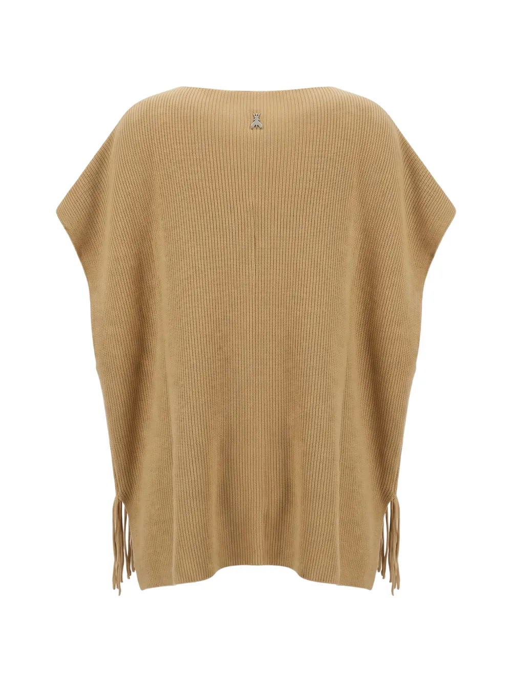 Patrizia Pepe Poncho met franje Beige