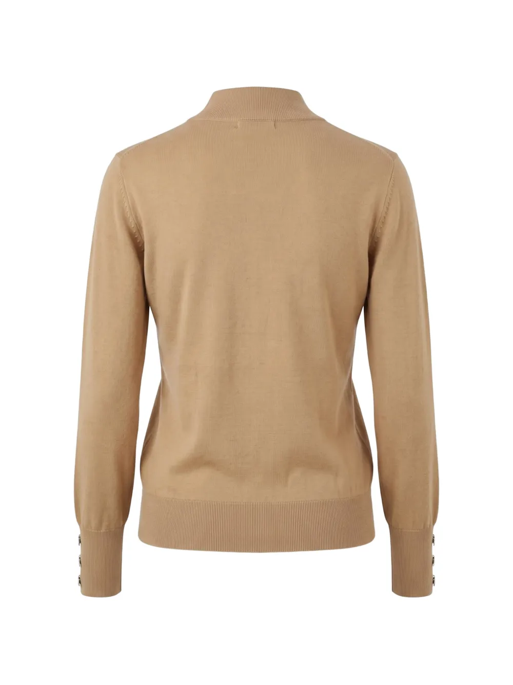 Patrizia Pepe Verfraaide trui met hoge hals Beige