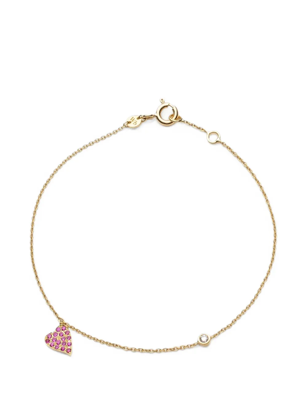 We by WHITEbIRD Clarisse Coeur ruby and diamond bracelet - Oro