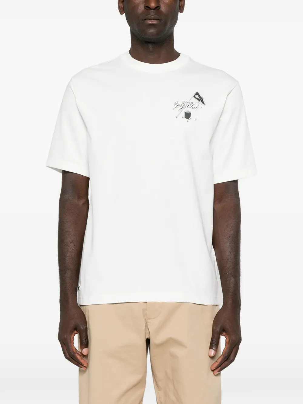 Lacoste Golf Club T-shirt met grafische print Beige