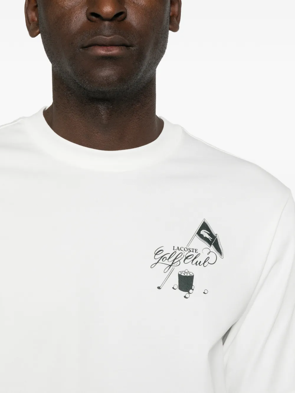 Lacoste Golf Club T-shirt met grafische print Beige
