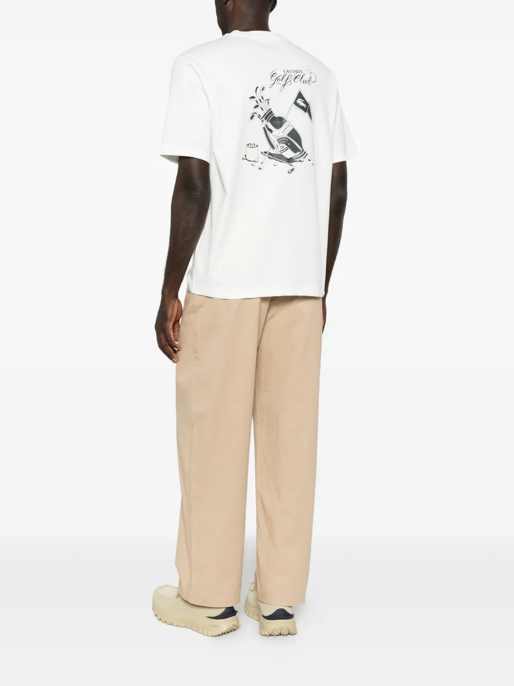 Lacoste Golf Club T-shirt met grafische print Beige
